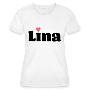 Cadeau Lina - T-shirt sport Femme - blanc - Devant - AI Model Female 172 dark (172cm)