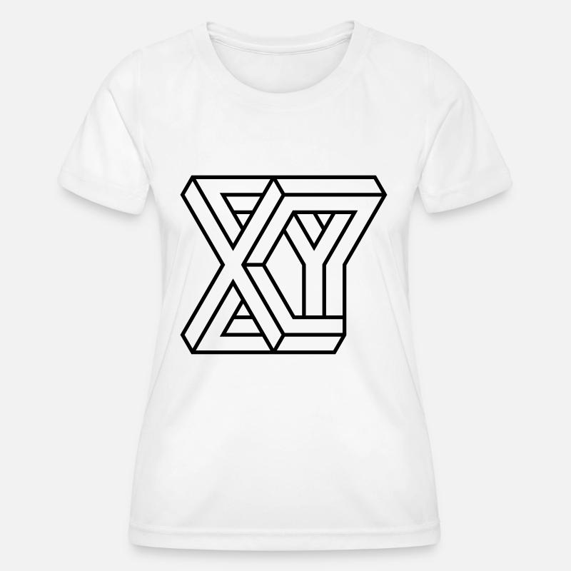Impossible Figures 76A - Women's Functional T-Shirt - white