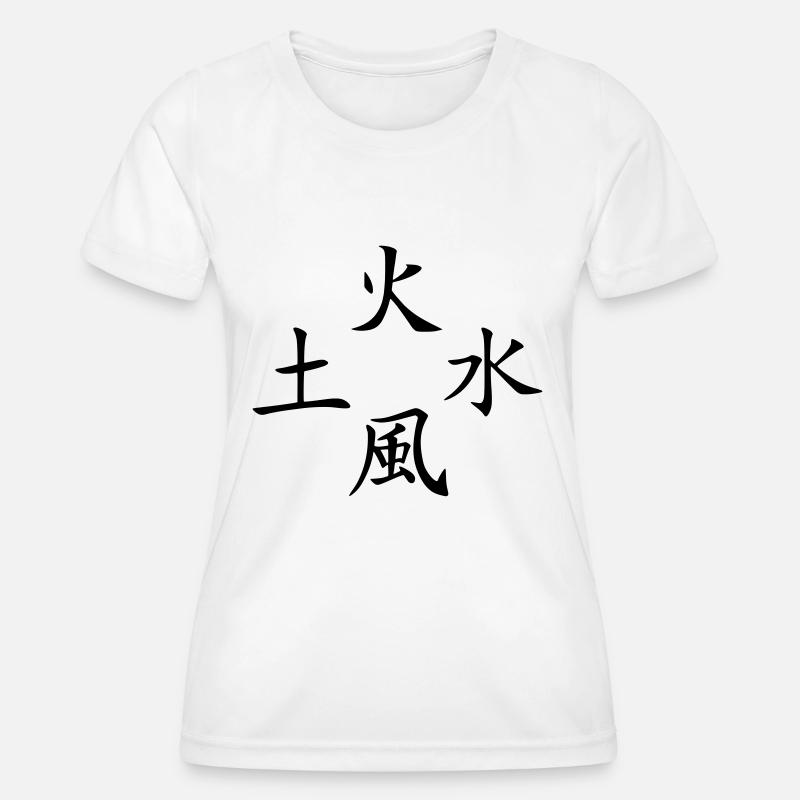 4 elements2 - Frauen Funktions-T-Shirt - Weiß