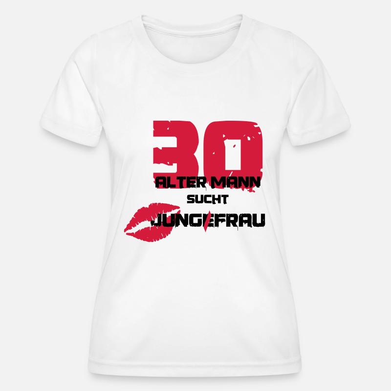 30 and Sweeping - Women's Functional T-Shirt - white