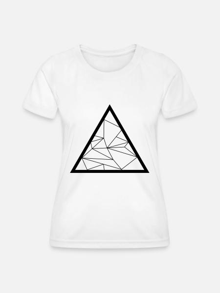 Dreieck - Frauen Funktions-T-Shirt - Weiß