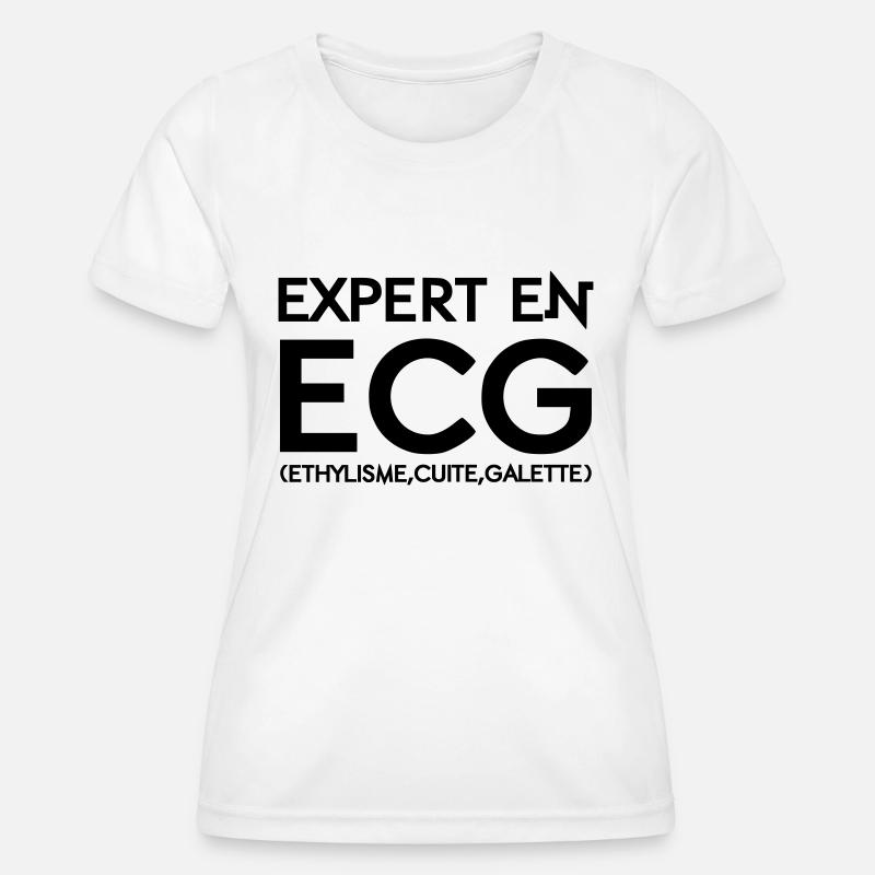 Expert ECG - Women's Functional T-Shirt - white