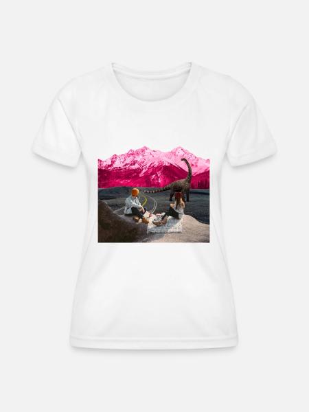 Picknick Surreal - Frauen Funktions-T-Shirt - Weiß