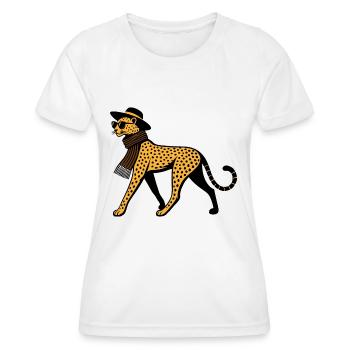Leopard chic - T-shirt sport Femme - blanc - Devant - AI Model Female 172 dark (172cm)