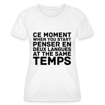 Ce Moment When You Start - Frauen Funktions-T-Shirt - Weiß - Vorne - AI Model Female 172 dark (172cm)