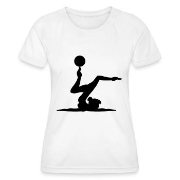 Gymnastik Turnen Akrobatik Geräteturnen Sport - Frauen Funktions-T-Shirt - Weiß - Vorne - AI Model Female 172 dark (172cm)