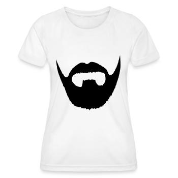 Trage Bart! - Frauen Funktions-T-Shirt - Weiß - Vorne - AI Model Female 172 dark (172cm)