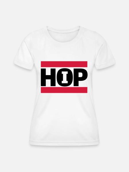 hip hop - Frauen Funktions-T-Shirt - Weiß