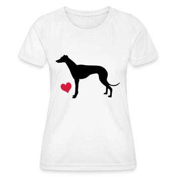 Windhund - Frauen Funktions-T-Shirt - Weiß - Vorne - AI Model Female 172 dark (172cm)