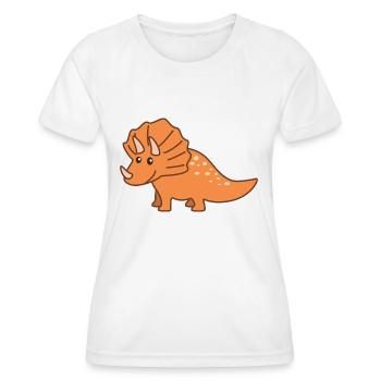 Triceratops - Women's Functional T-Shirt - white - Front - AI Model Female 172 dark (172cm)