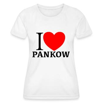 I LOVE PANKOW - Frauen Funktions-T-Shirt - Weiß - Vorne - AI Model Female 172 dark (172cm)