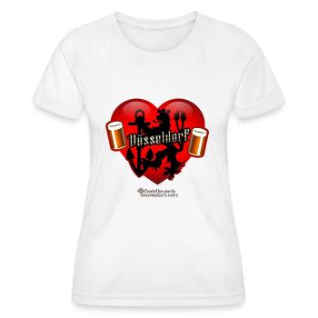 Düsseldorf - Frauen Funktions-T-Shirt - Weiß - Vorne - AI Model Female 172 dark (172cm)
