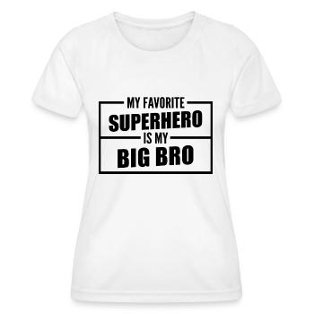 mon grand frère mon super héros / humour frère - T-shirt sport Femme - blanc - Devant - AI Model Female 172 dark (172cm)