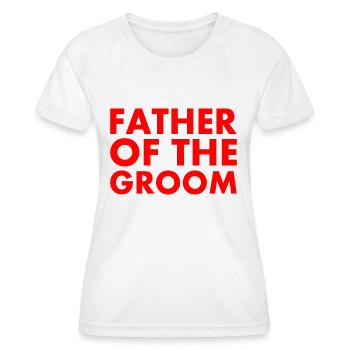 Father of the groom - T-shirt sport Femme - blanc - Devant - AI Model Female 172 dark (172cm)