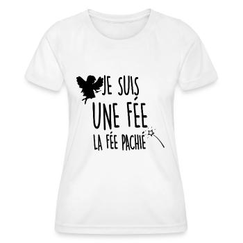 je suis une fée la fée pachié - T-shirt sport Femme - blanc - Devant - AI Model Female 172 dark (172cm)