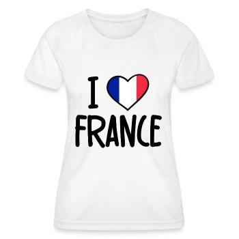 i love france - Frauen Funktions-T-Shirt - Weiß - Vorne - AI Model Female 172 dark (172cm)