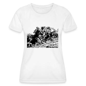 bmx race - T-shirt sport Femme - blanc - Devant - AI Model Female 172 dark (172cm)