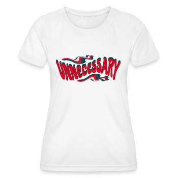 Retro Unnecessary Statement Text - Women's Functional T-Shirt - white - Front - AI Model Female 172 dark (172cm)