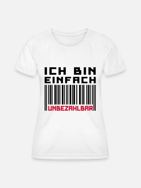 Unbezahlbar (Barcode) - Frauen Funktions-T-Shirt - Weiß