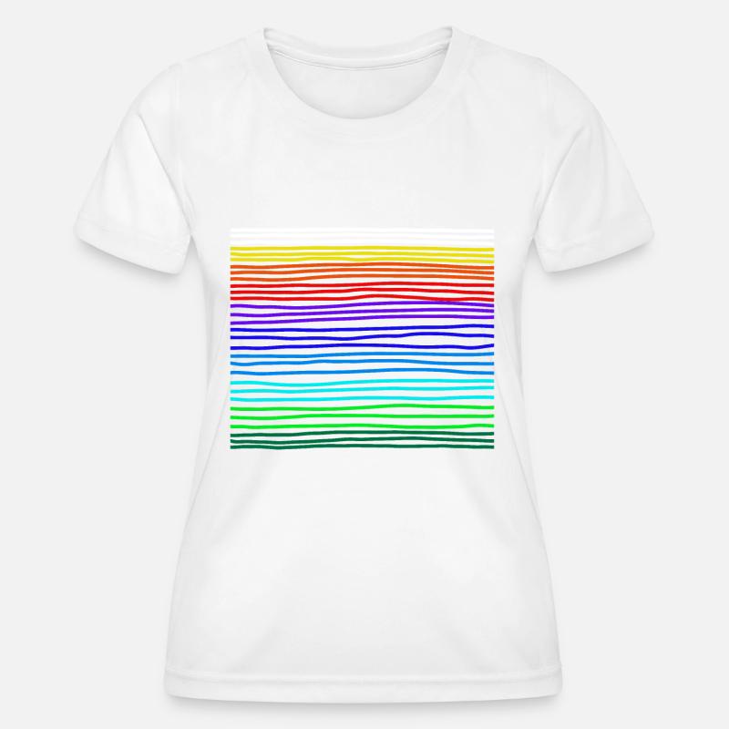 rainbow - Women's Functional T-Shirt - white