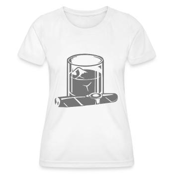 Zigarre - Frauen Funktions-T-Shirt - Weiß - Vorne - AI Model Female 172 dark (172cm)