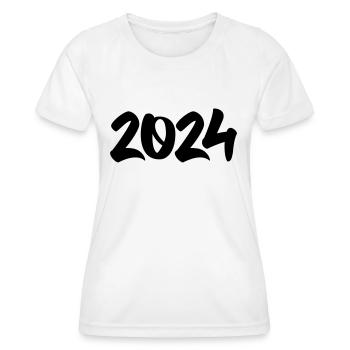 2024 - Women's Functional T-Shirt - white - Front - AI Model Female 172 dark (172cm)