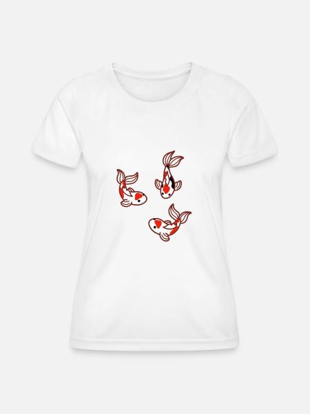 Karpfen Koi Japan - Frauen Funktions-T-Shirt - Weiß