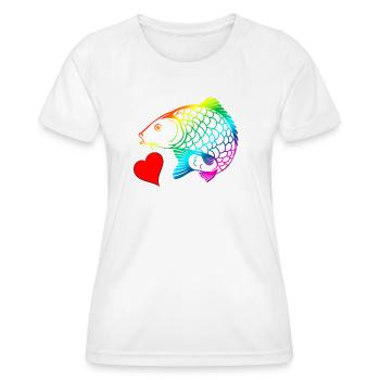 Rainbow Carp - Frauen Funktions-T-Shirt - Weiß - Vorne - AI Model Female 172 dark (172cm)