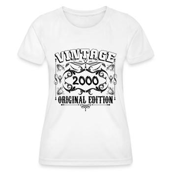 2000 | Vintage Aged Original 2000 Geburtstagsgeschenk - Frauen Funktions-T-Shirt - Weiß - Vorne - AI Model Female 172 dark (172cm)