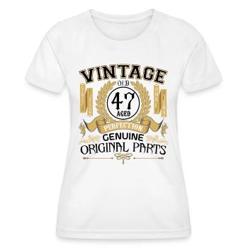 Vintage 47 years - birthday gift 47 years !!! - Women's Functional T-Shirt - white - Front - AI Model Female 172 dark (172cm)