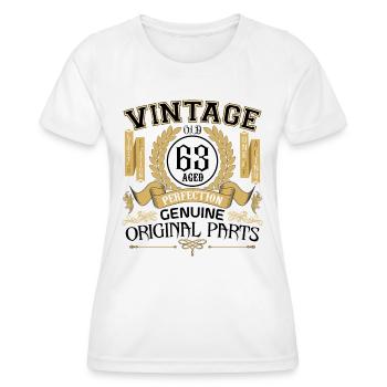 Jahrgang 63 Jahre alt - Geburtstagsgeschenk 63 Jahre !!! - Frauen Funktions-T-Shirt - Weiß - Vorne - AI Model Female 172 dark (172cm)