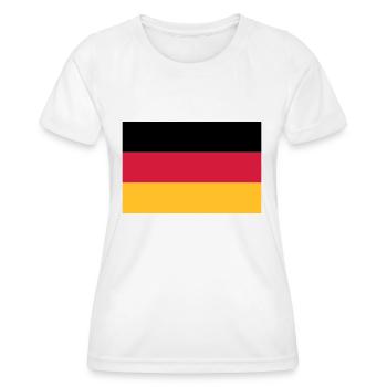 Germany flag - Women's Functional T-Shirt - white - Front - AI Model Female 172 dark (172cm)