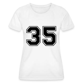35 - Frauen Funktions-T-Shirt - Weiß - Vorne - AI Model Female 172 dark (172cm)