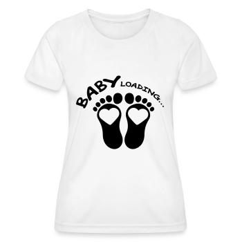 Baby Loading Design - T-shirt sport Femme - blanc - Devant - AI Model Female 172 dark (172cm)