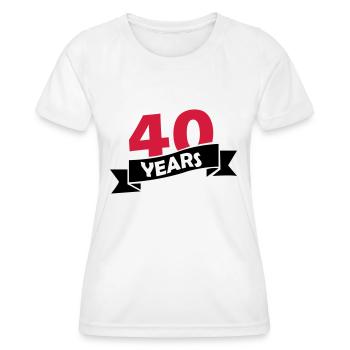 40_years - Frauen Funktions-T-Shirt - Weiß - Vorne - AI Model Female 172 dark (172cm)