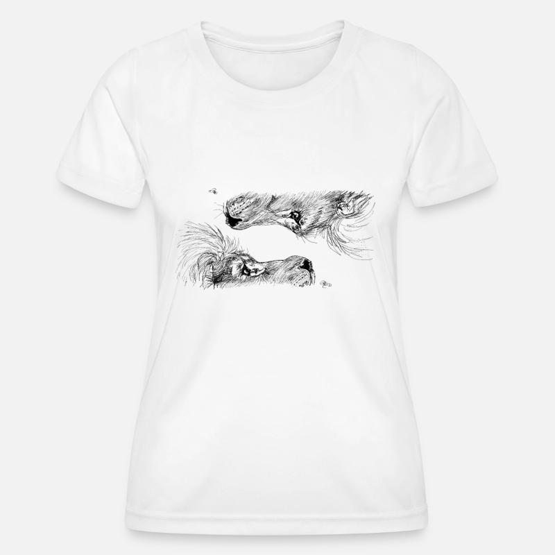 Double lion - Women's Functional T-Shirt - white