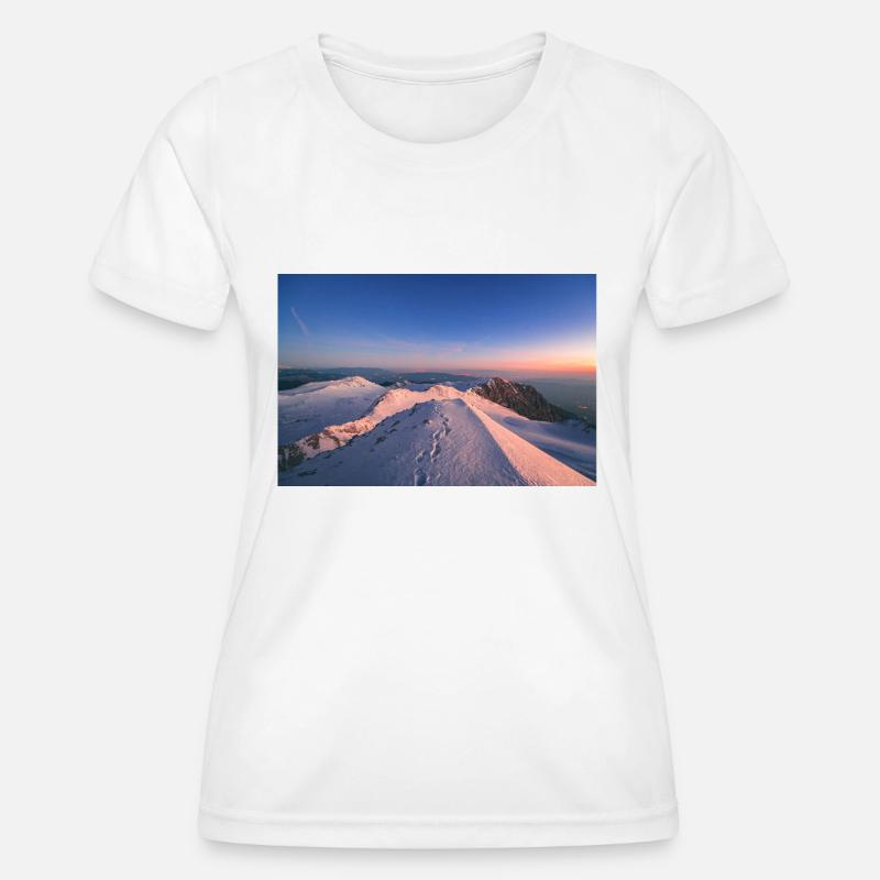 The first light on thr summit of Mt. Parnassus - Women's Functional T-Shirt - white
