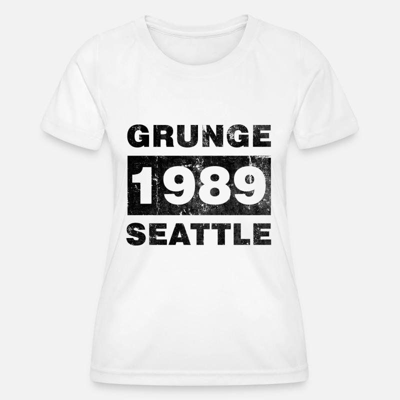 GRUNGE SEATTLE BLACK - Women's Functional T-Shirt - white