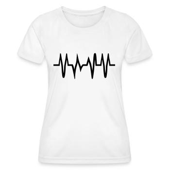 Battement coeur - T-shirt sport Femme - blanc - Devant - AI Model Female 172 dark (172cm)