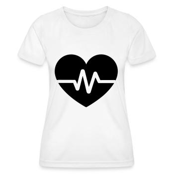 battement de coeur - T-shirt sport Femme - blanc - Devant - AI Model Female 172 dark (172cm)