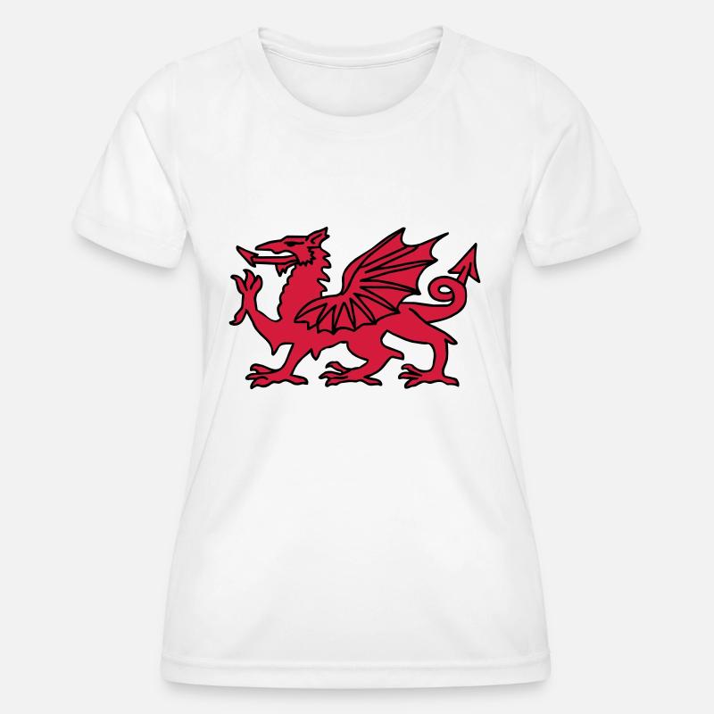 Welsh Dragon - Women's Functional T-Shirt - white
