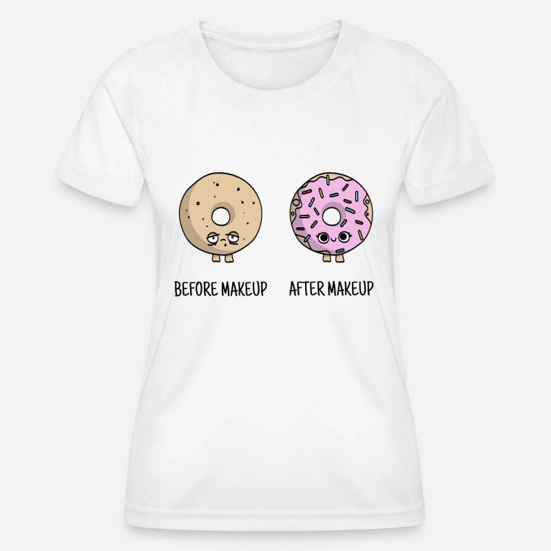 cute make-up donuts gift - Women's Functional T-Shirt - white