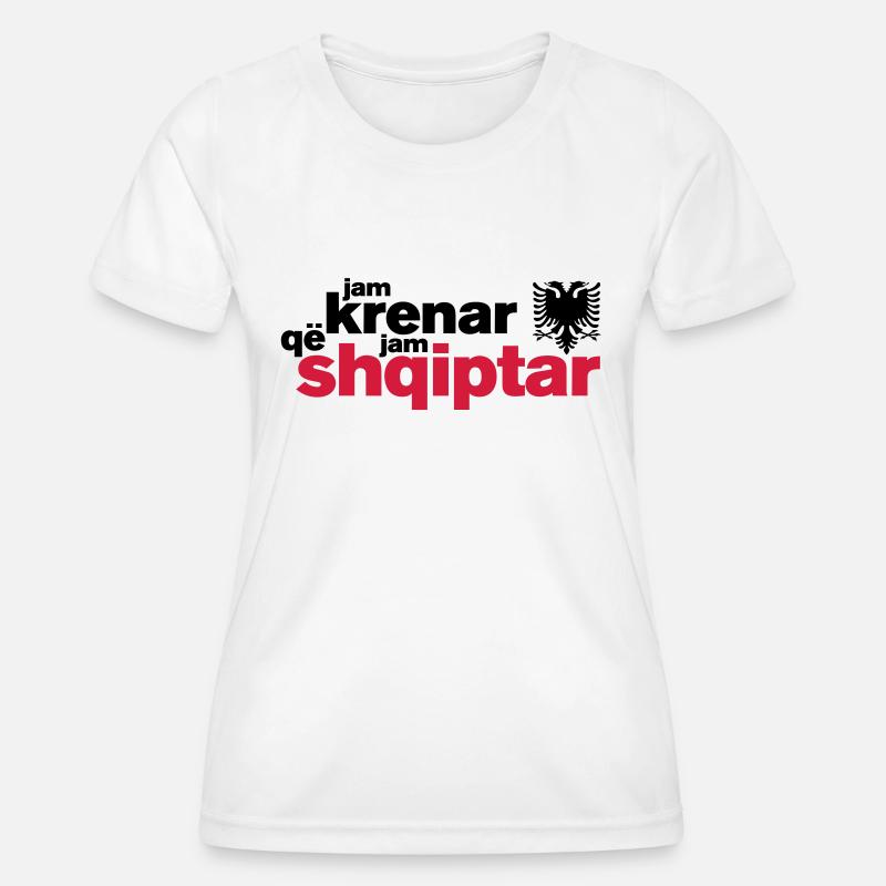 Krenar qe jam Shqiptar - Women's Functional T-Shirt - white