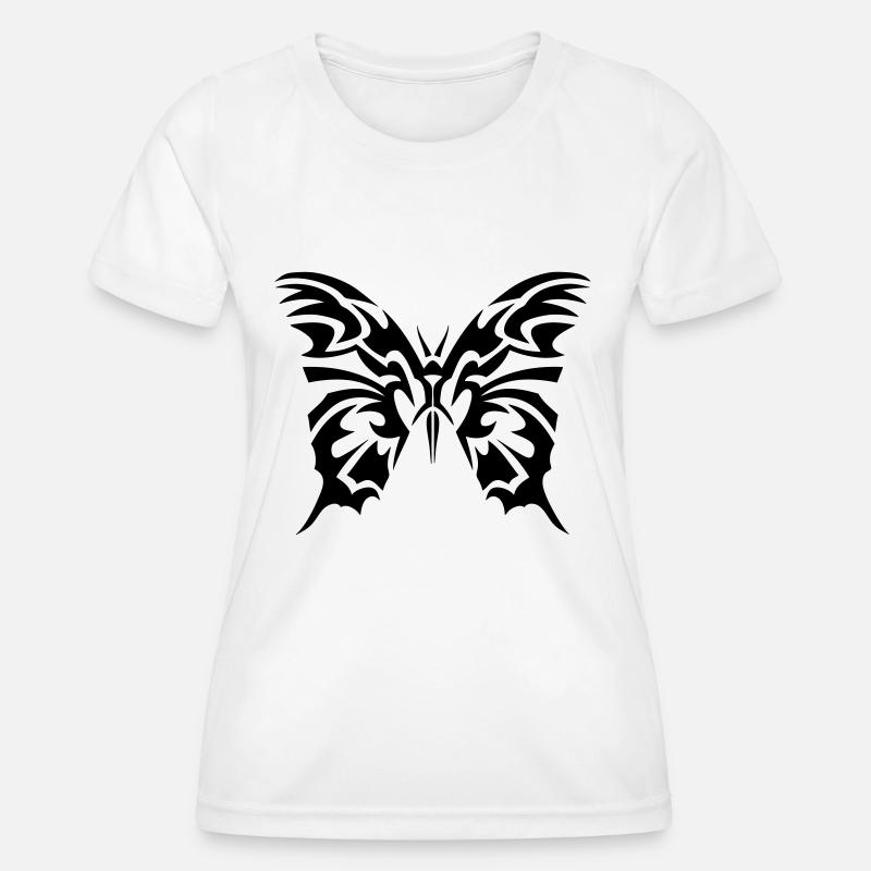 tribal butterfly - Women's Functional T-Shirt - white