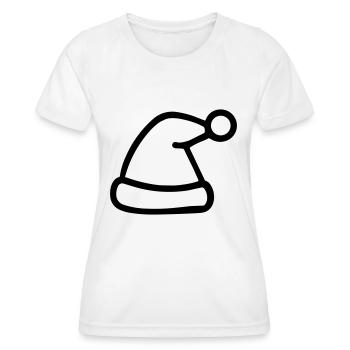 bonnet de noel - T-shirt sport Femme - blanc - Devant - AI Model Female 172 dark (172cm)