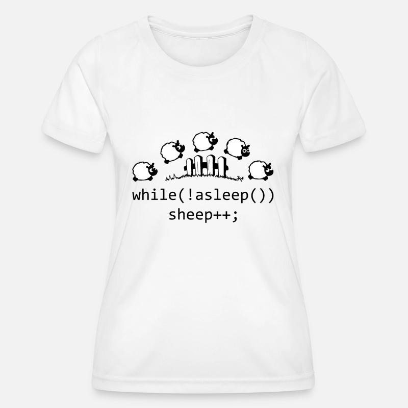 while! asleep - Women's Functional T-Shirt - white