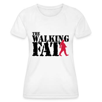 The walking Fat - Zombie - Humor - Adipositas-Fett - Frauen Funktions-T-Shirt - Weiß - Vorne - AI Model Female 172 dark (172cm)