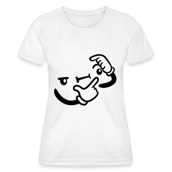 Conception de réflexion visage - T-shirt sport Femme - blanc - Devant - AI Model Female 172 dark (172cm)
