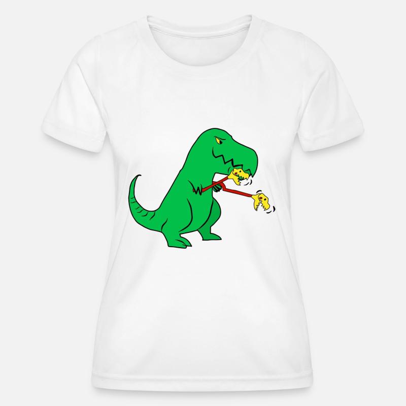 Unstoppable Dinosaur - Women's Functional T-Shirt - white
