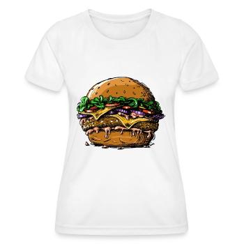 Burger - Frauen Funktions-T-Shirt - Weiß - Vorne - AI Model Female 172 dark (172cm)